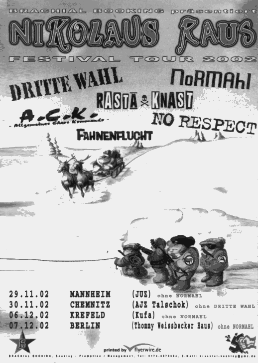 NIKOLAUS STINKT TOUR 2001 - NIKOLAUS RAUS VII - TWH BERLIN